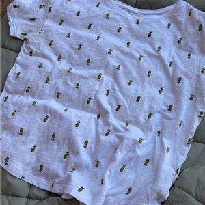 White Pineapple Print old navy shirt